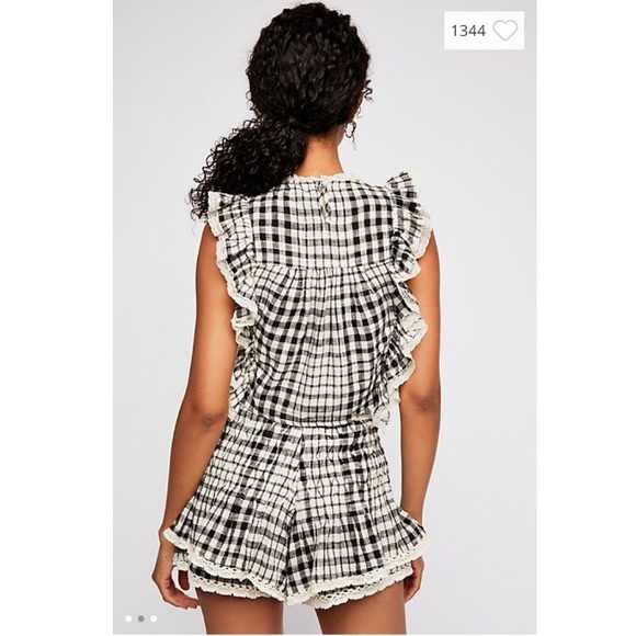 Free People The Tessa Shorts Set Black Combo - Picture 2 of 4